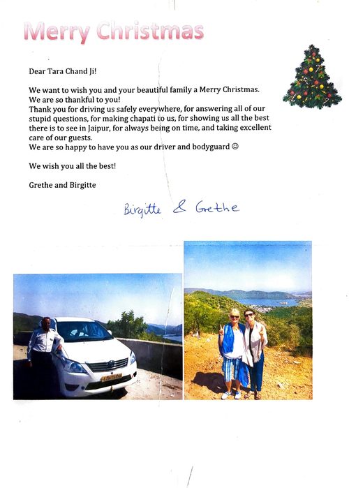 Letter from Grethe and Birgitte