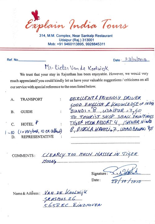 Letter from Pieter Van de Koolwijk